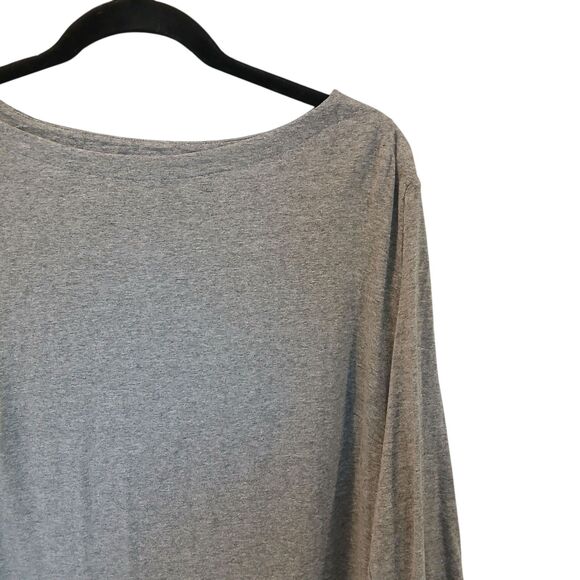 J Jill Shirt Top Womens 1X Gray Wearever Casual Basic Stretch 3/4 Sleeve Euc - Picture 3 of 10